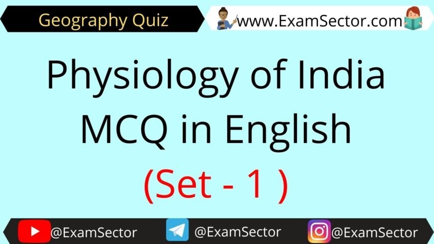 Physiology of India MCQ in English 