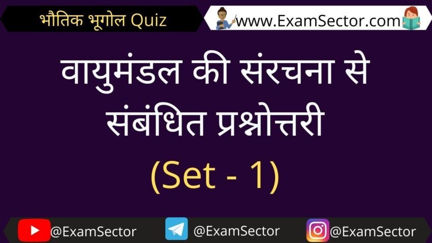 Atmosphere MCQ Questions in Hindi