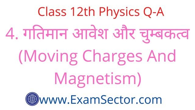 Physics Class 12th Moving Charges And Magnetism MCQ