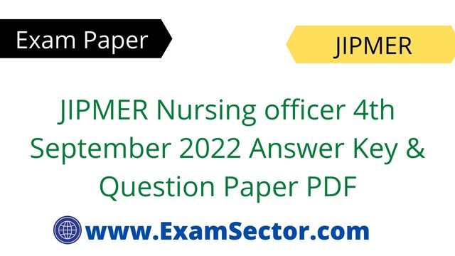 jipmer msc nursing entrance exam question paper