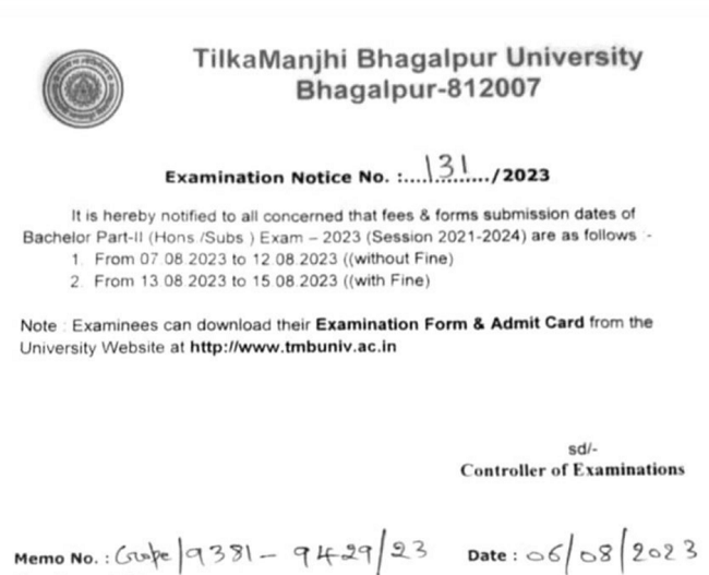 TMBU Part 2 Exam Form 2023 