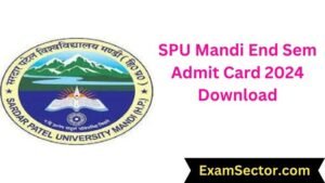 SPU Mandi End Sem Admit Card 2024 Download Link out,