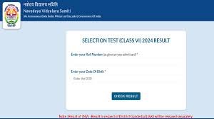 Navodaya JNVST Class 6th And 9th Result 2024