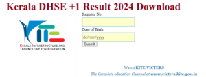 DHSE Kerala Plus One (Class 11) Result 2024