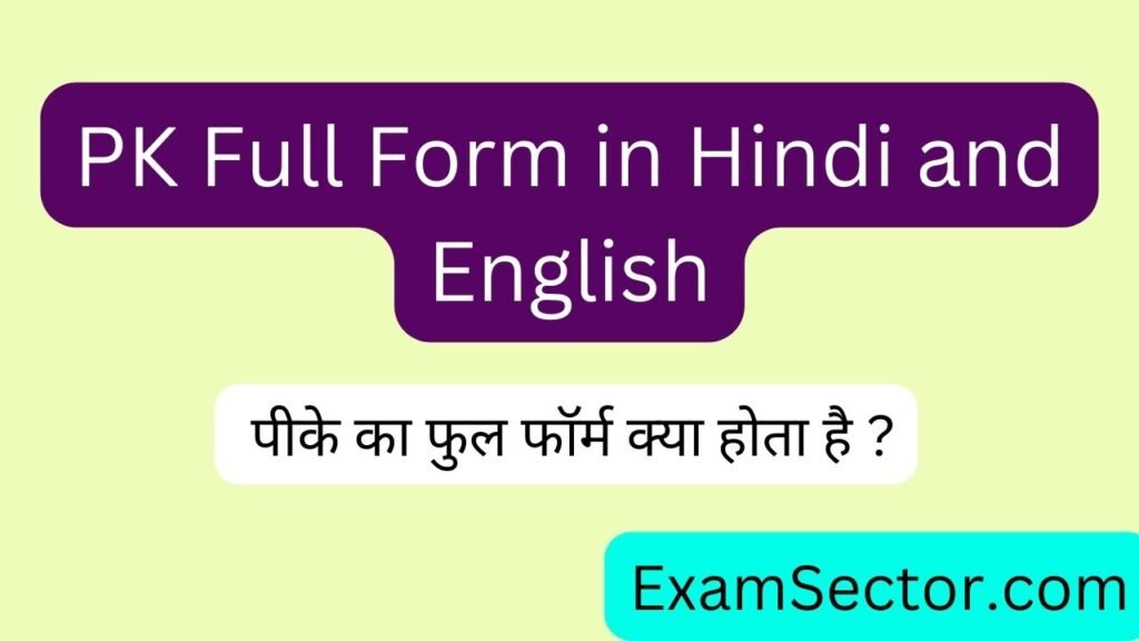 PK Full Form in Hindi and English – पीके का फुल फॉर्म क्या होता है ?